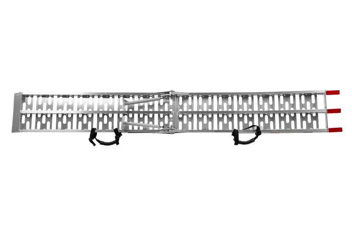 Zložljiva aluminijasta klančina UNITRAILER ALR003 za prikolico 221 cm 340 kg s pasom in podporo