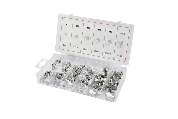 Komplet aluminijastih zakovic YATO YT-36460, velikosti M3-M10, 150 kosov