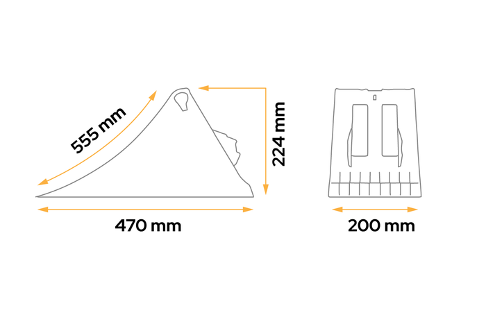 PLASTEX zagozda za kolo, višina: 224 mm