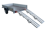 UNITRAILER ALR002 zložljive aluminijaste rampe za prikolice 221 cm 680 kg s pasom, komplet 2 kosov