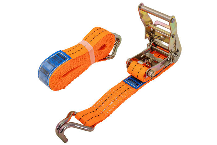 Komplet štirih oranžnih transportnih trakov UNITRAILER 4m/35mm/2t z napenjalcem