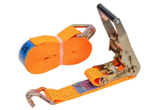 Komplet štirih oranžnih transportnih trakov UNITRAILER 8m/50mm/5t z napenjalcem