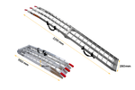 Zložljiva aluminijasta klančina UNITRAILER ALR002 za prikolico 221 cm 340 kg s pasom