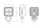 WAŚ 2243 W267 LED varnostna svetilka, modra opozorilna svetilka