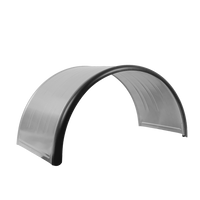 Dvojni blatnik za prikolico 17,5-19,5" DOMAR DK7140 blatnik 1000/500 mm kovinski z gumijastim robom