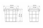 DAKEN 86014 PITBOX zaboj za razsuti material, posoda za pesek, sol za posipanje 655x570x520mm 108,5l