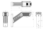 WAŚ 2554P W297.4.1 SPOT LED desna pozicijska luč na roki